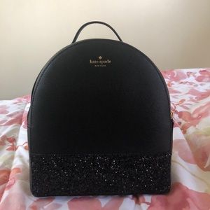 Kate Spade Black Leather Backpack